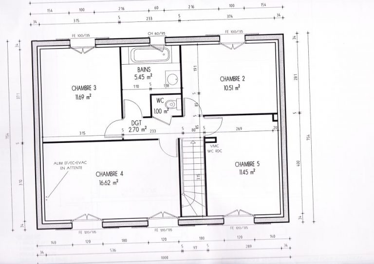 Plan maison 120m2 r+1