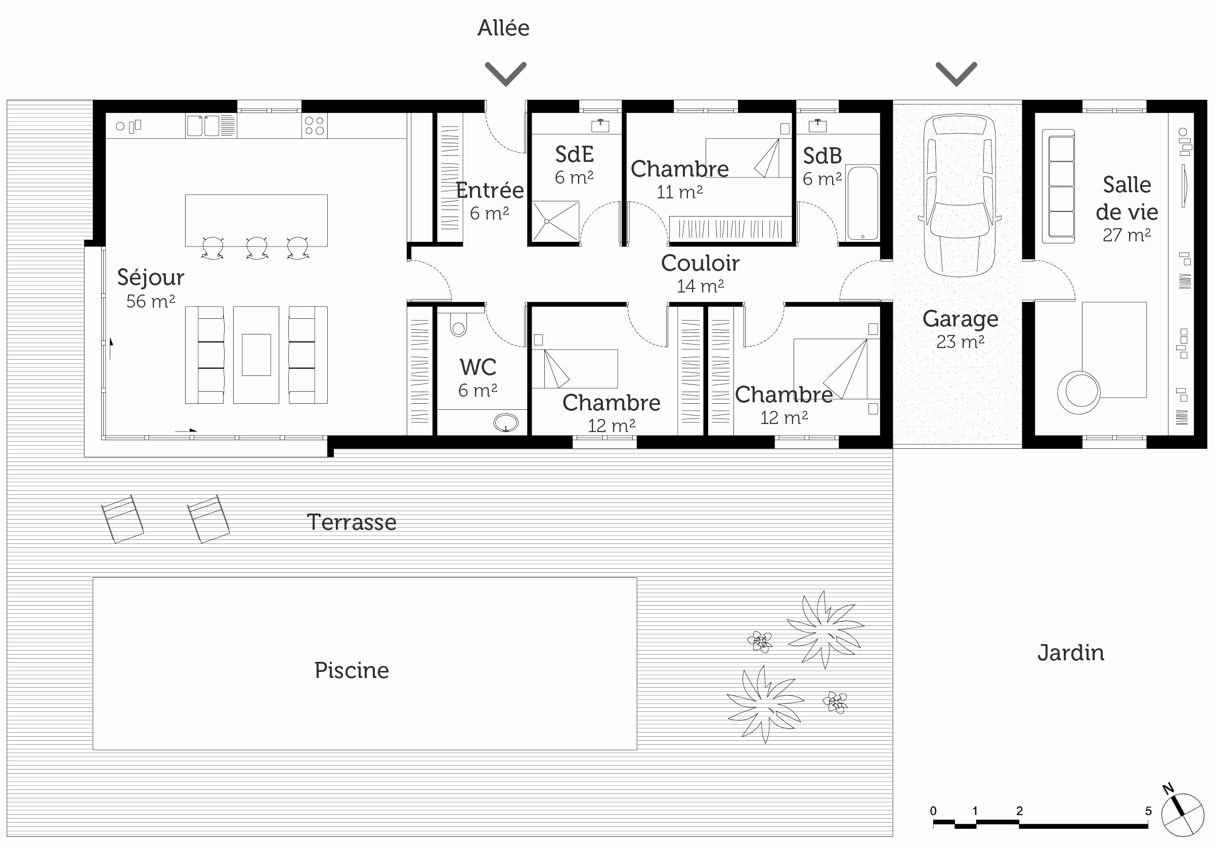 Plan maison longère