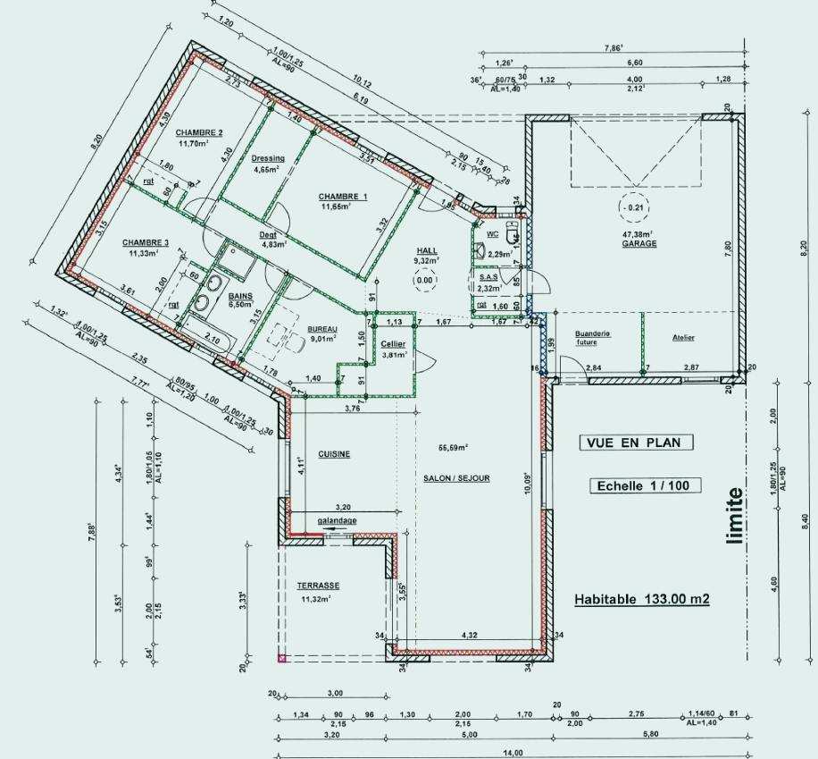 Plan maison 130m2