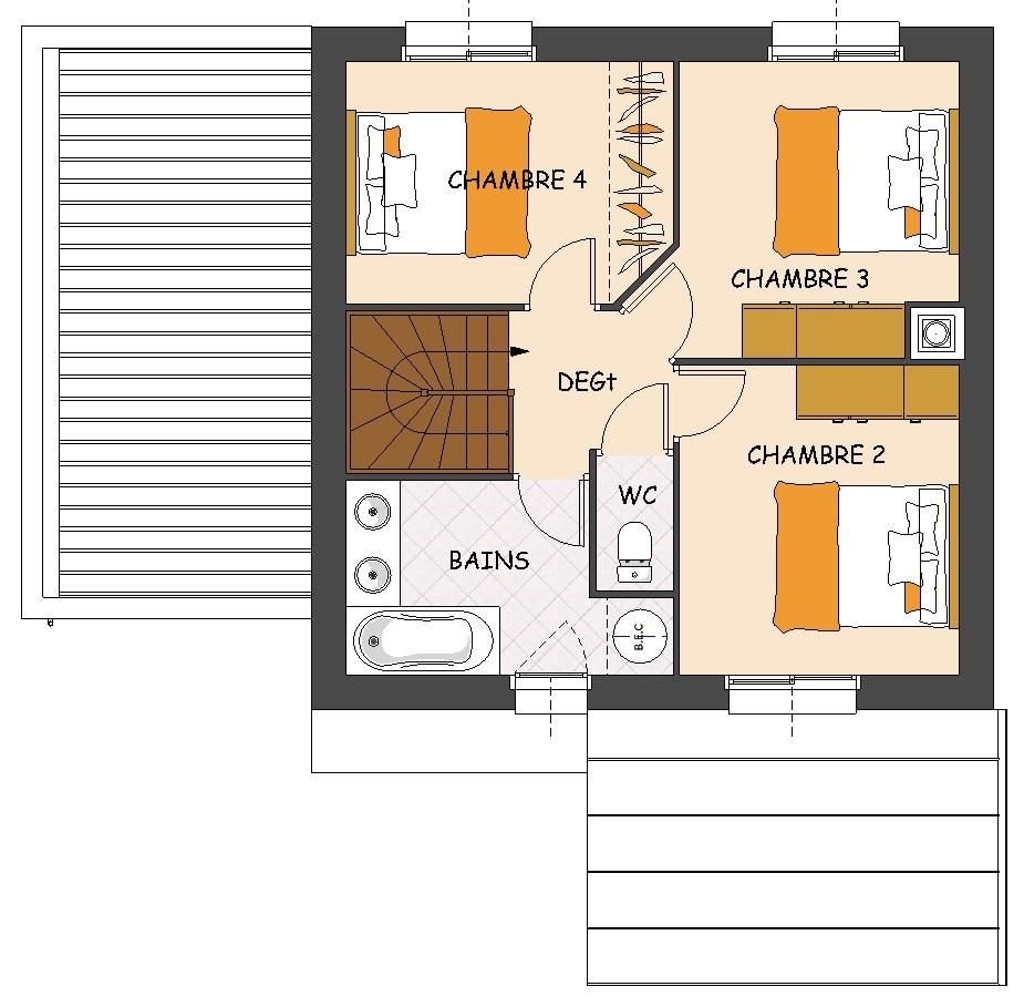 Plan maison escalier