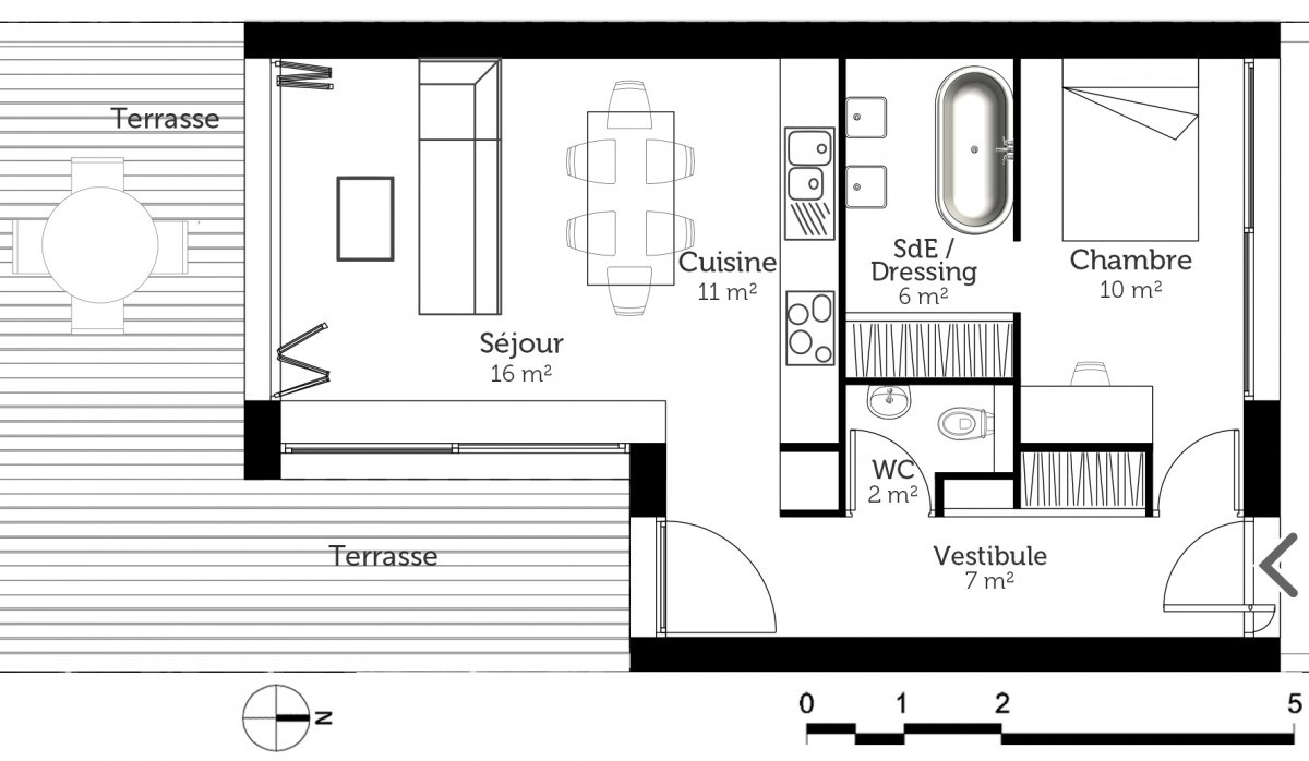Plan maison 40m2 sol