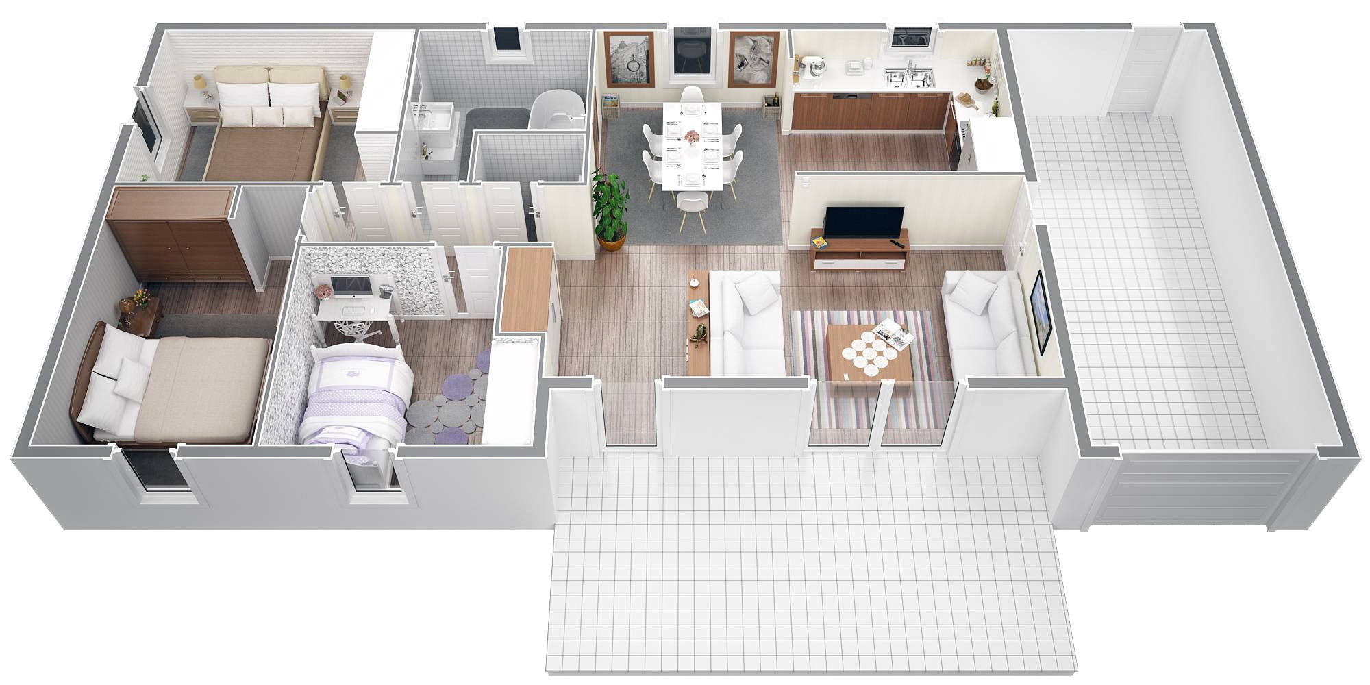 Plan maison 80m2 3 chambres