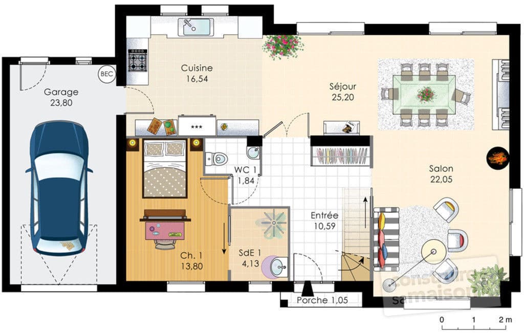 Plans maison 5 chambres