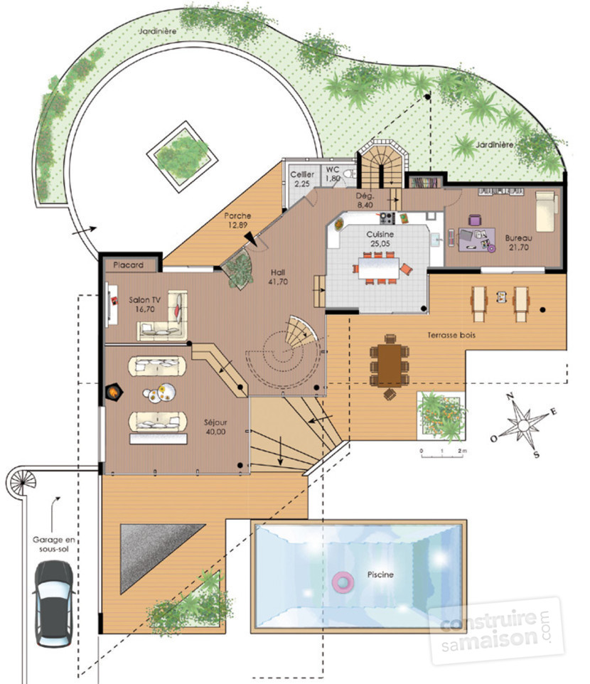 Plan de maison d architecte