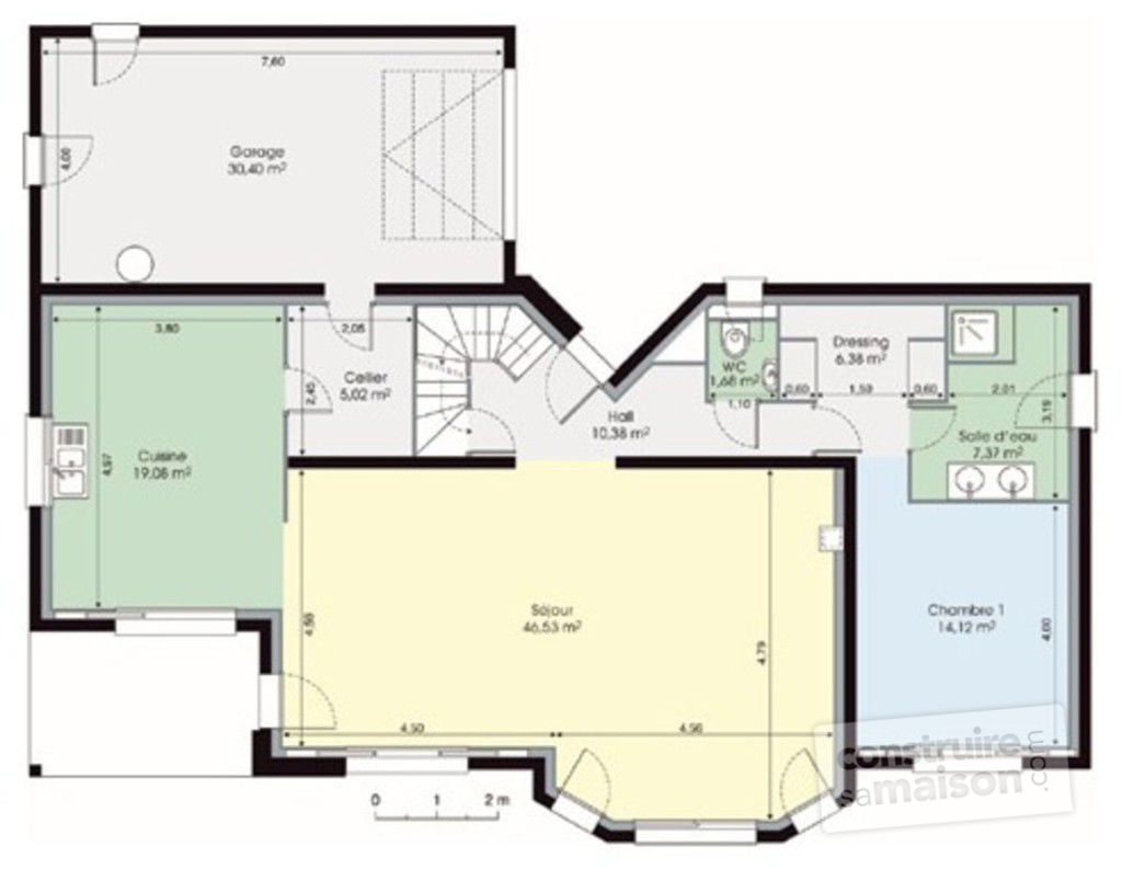 Plan maison 170 m2 avec etage