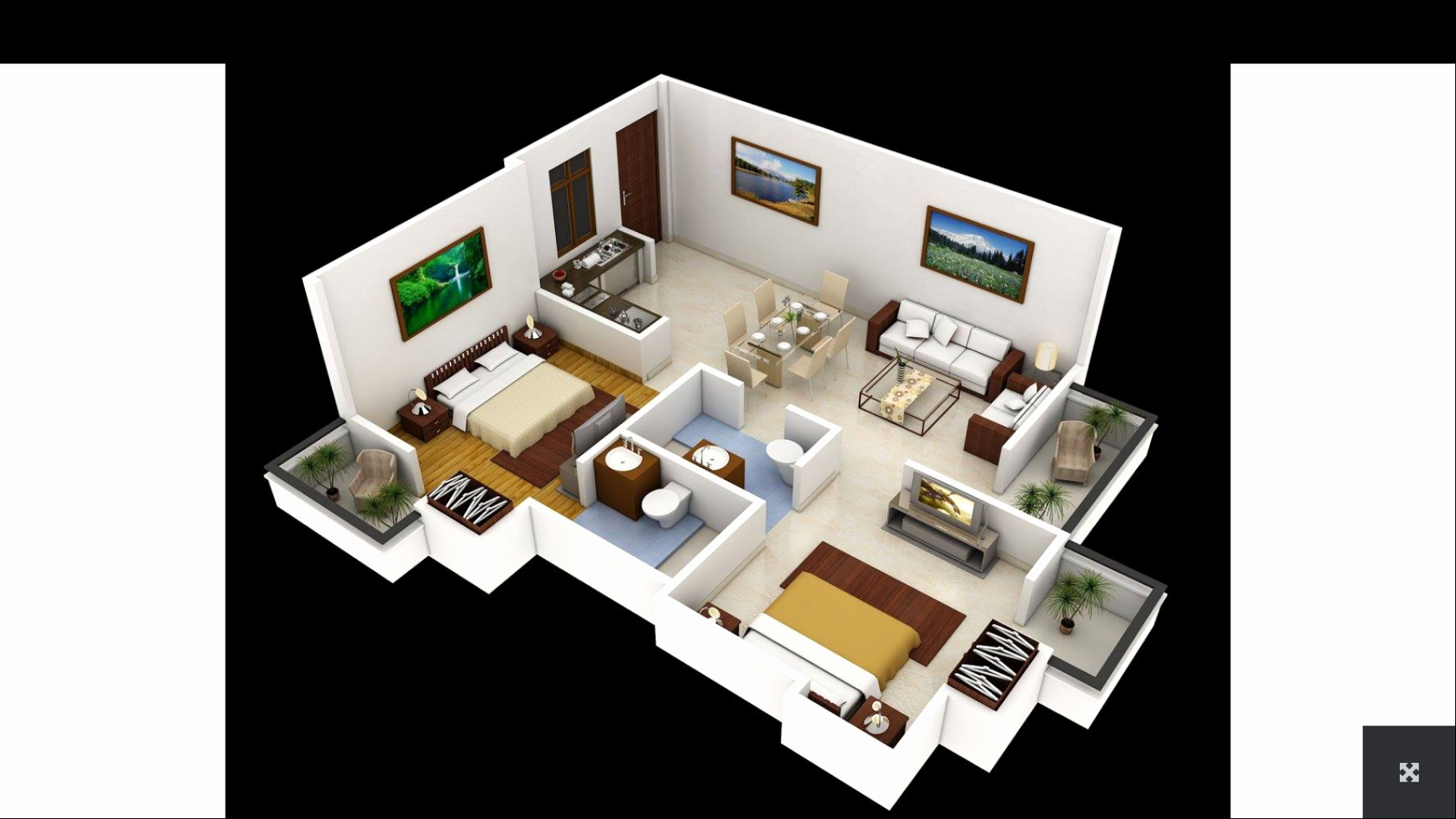 Plan de maison moderne 3d