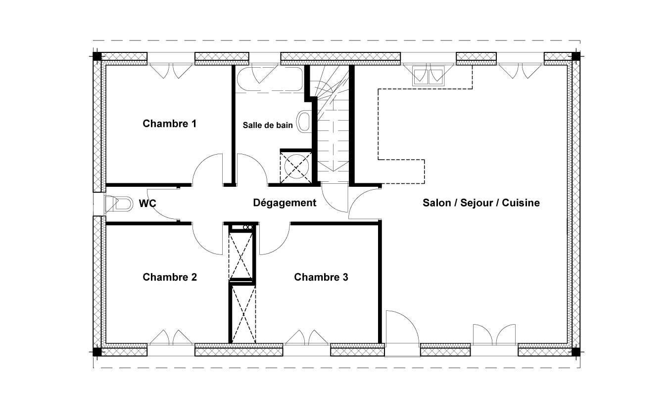 Plan maison 80 m2