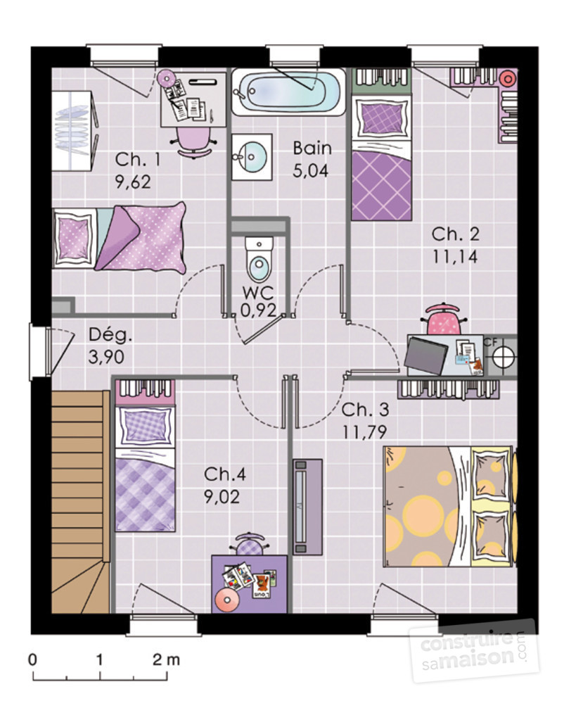 Plan de maison de ville