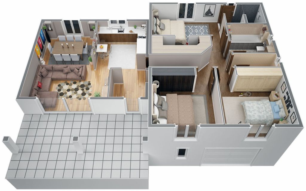 Plan maison contemporaine 100m2