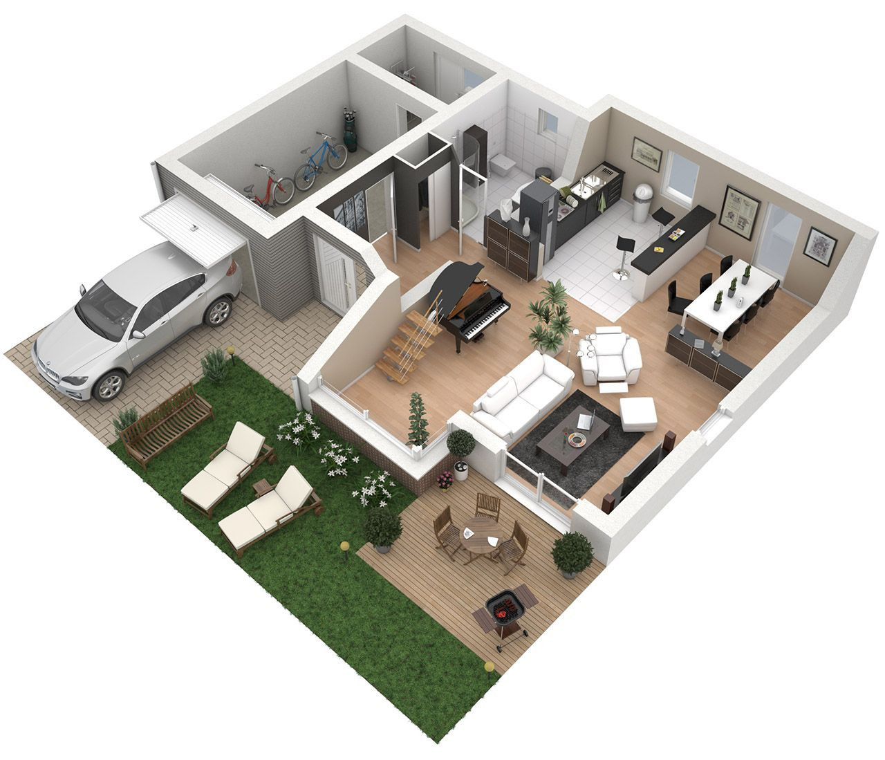 Plan maison design 3d