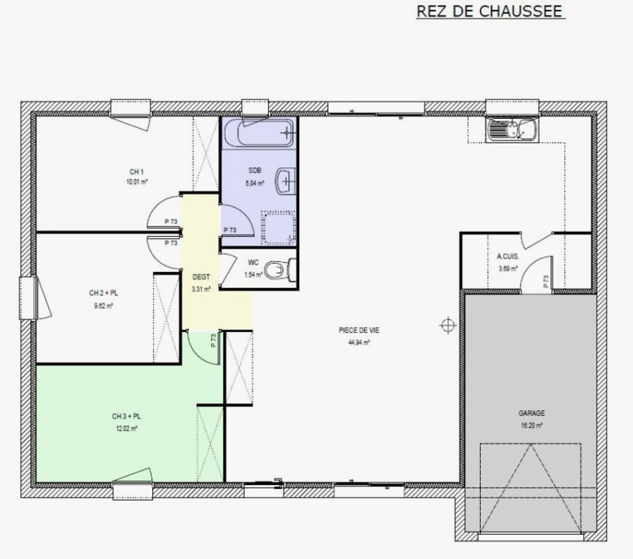 Plan maison coupe