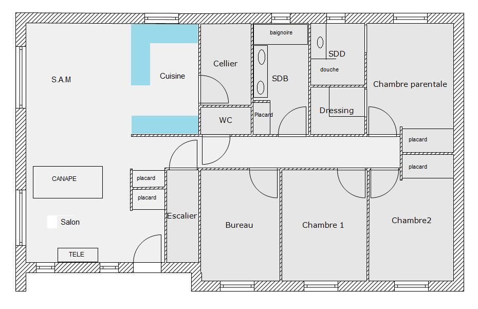 Plan maison rectangle