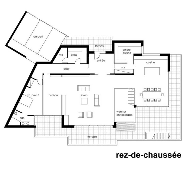Plan maison toit terrasse