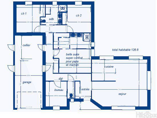 Plan maison 120 m2