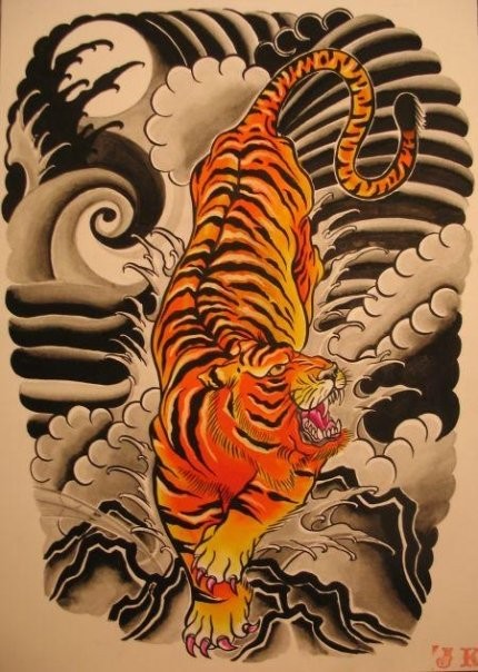 Tatouage tigre japonais