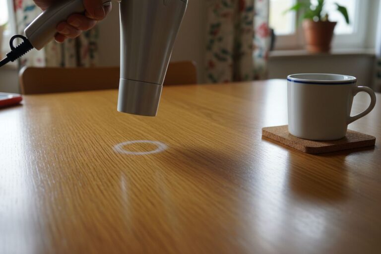 Tache blanche sur une table en bois : 3 gestes pour la faire disparaître