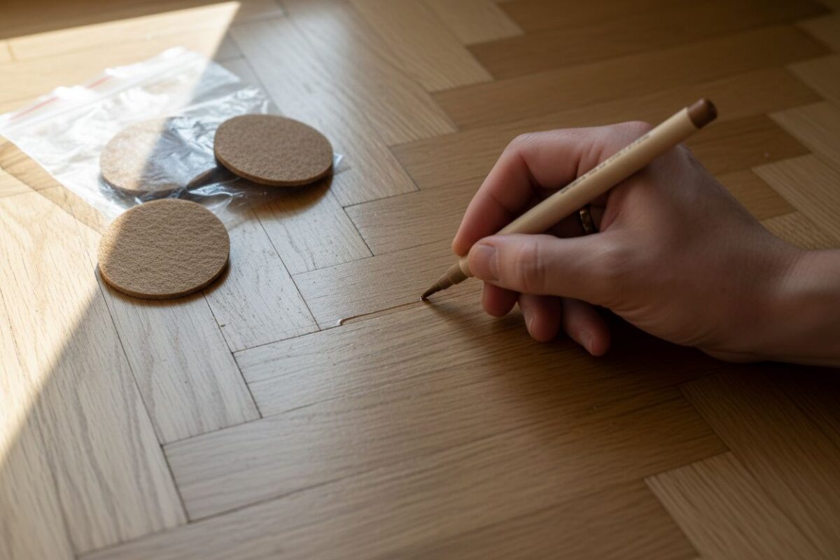 Rayure sur parquet vitrifié : 3 solutions selon sa profondeur